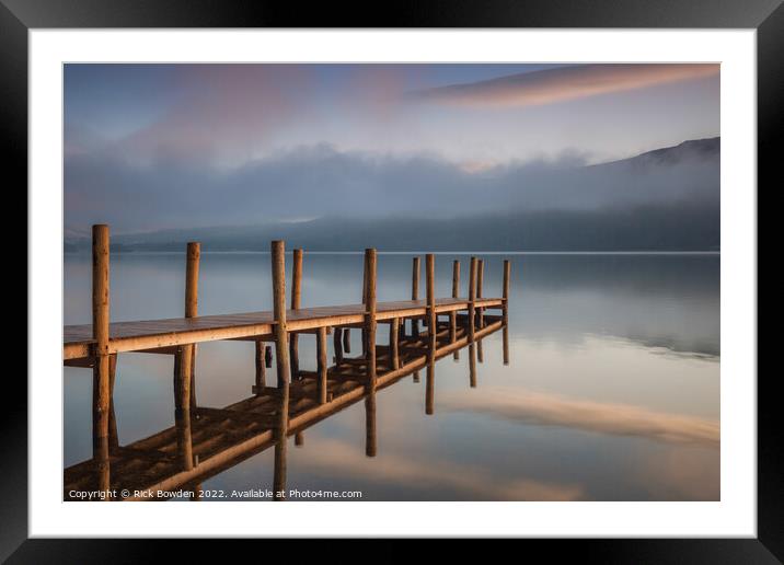Lake District Jetty Framed Mounted Print by Rick Bowden