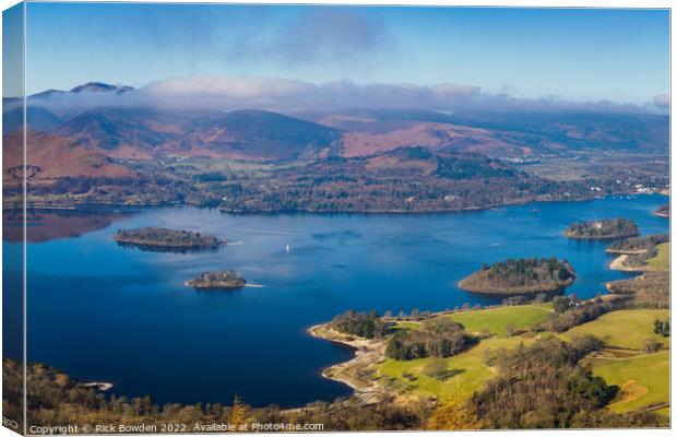 Majestic View of Derwent Water Canvas Print by Rick Bowden
