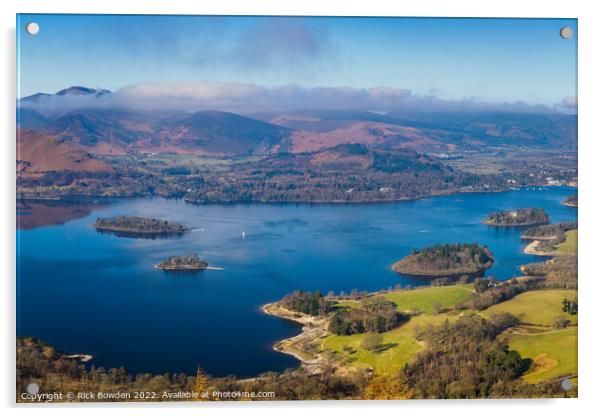 Majestic View of Derwent Water Acrylic by Rick Bowden