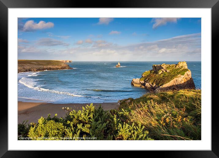 Broadhaven South, Pembrokeshire Framed Mounted Print by Jim Monk