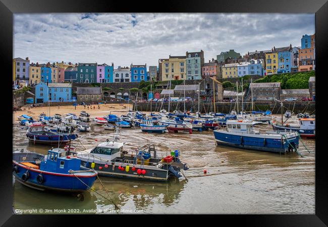 Tenby Harbour Pembrokeshire Framed Print by Jim Monk