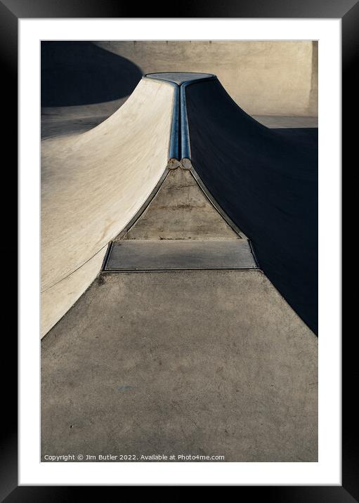Skate Park Abstract 2 Framed Mounted Print by Jim Butler