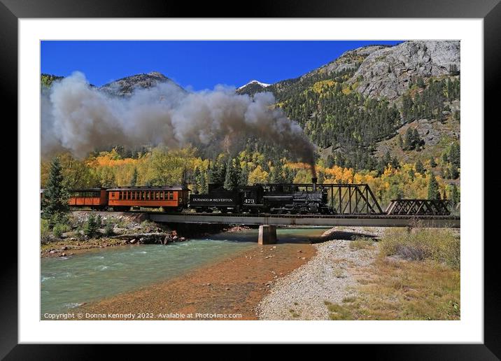 Crossing Twin Bridges Framed Mounted Print by Donna Kennedy