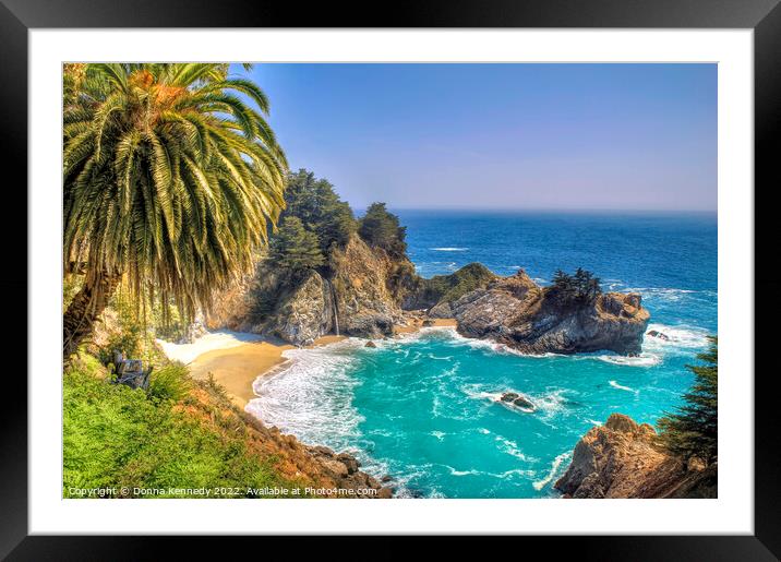 McWay Falls Framed Mounted Print by Donna Kennedy