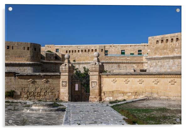Fort Saint Elmo in Valletta, Malta Acrylic by Artur Bogacki