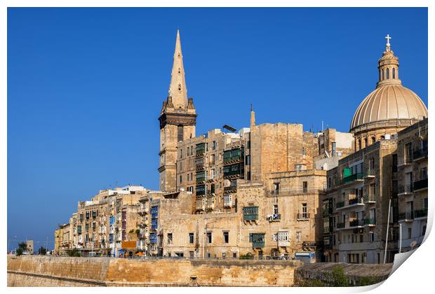 Old City of Valletta in Malta Print by Artur Bogacki
