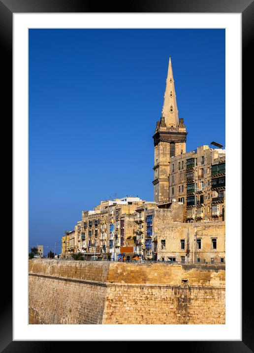 Valletta City In Malta Framed Mounted Print by Artur Bogacki