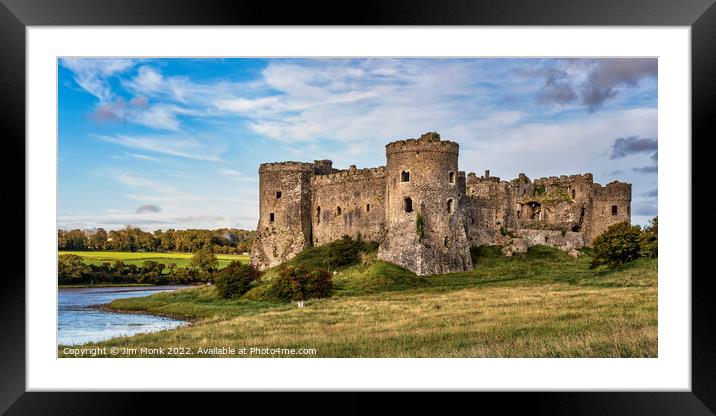 Carew Castle, Pembrokeshire Framed Mounted Print by Jim Monk