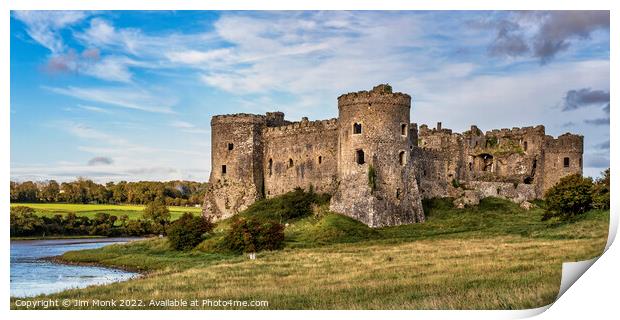 Carew Castle, Pembrokeshire Print by Jim Monk