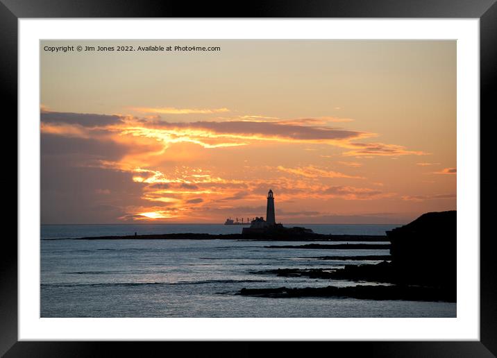 January sunrise at St Mary's Island (2) Framed Mounted Print by Jim Jones