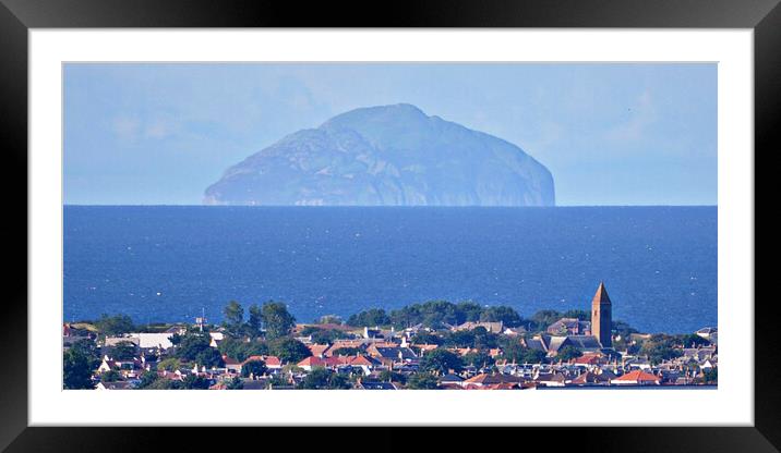 Ayrshire town of Prestwick and Ailsa Craig Framed Mounted Print by Allan Durward Photography