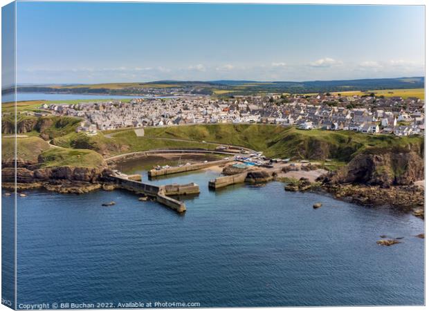 Picturesque Portknockie Harbour Canvas Print by Bill Buchan