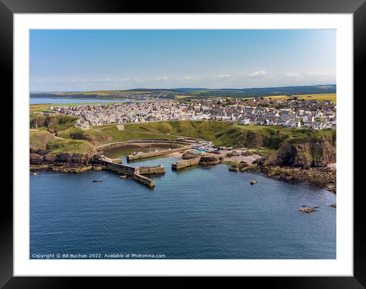 Picturesque Portknockie Harbour Framed Mounted Print by Bill Buchan