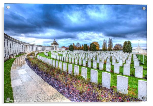 Tyne Cot Military Cemetery     Acrylic by David Pyatt