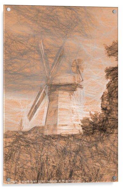 Windmill da Vinci Acrylic by David Pyatt