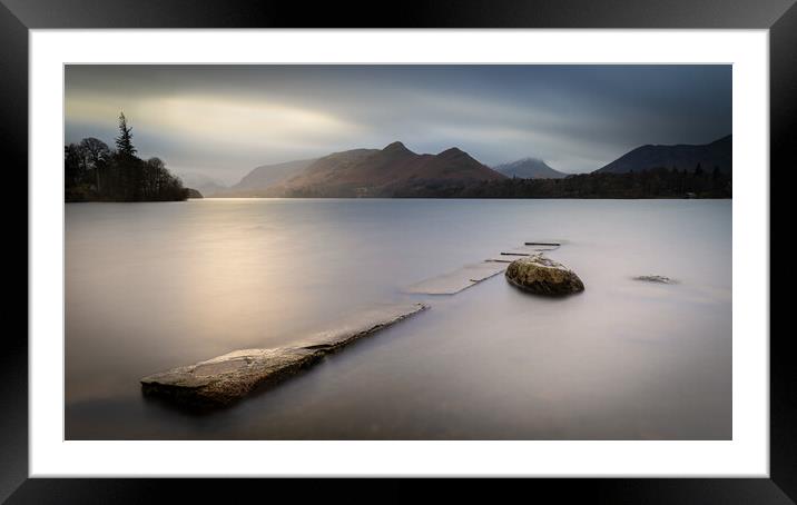 Isthmus Bay On Derwentwater Lake District  Framed Mounted Print by Phil Durkin DPAGB BPE4