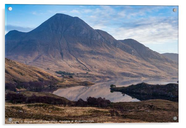 Cul Beag and Loch Lurgainn Acrylic by Angus McComiskey