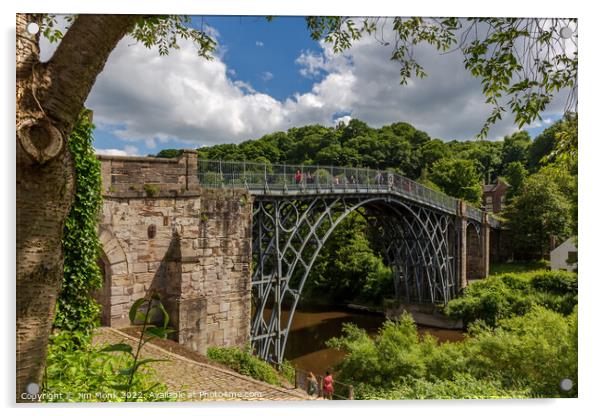 The Iron Bridge Shropshire Acrylic by Jim Monk
