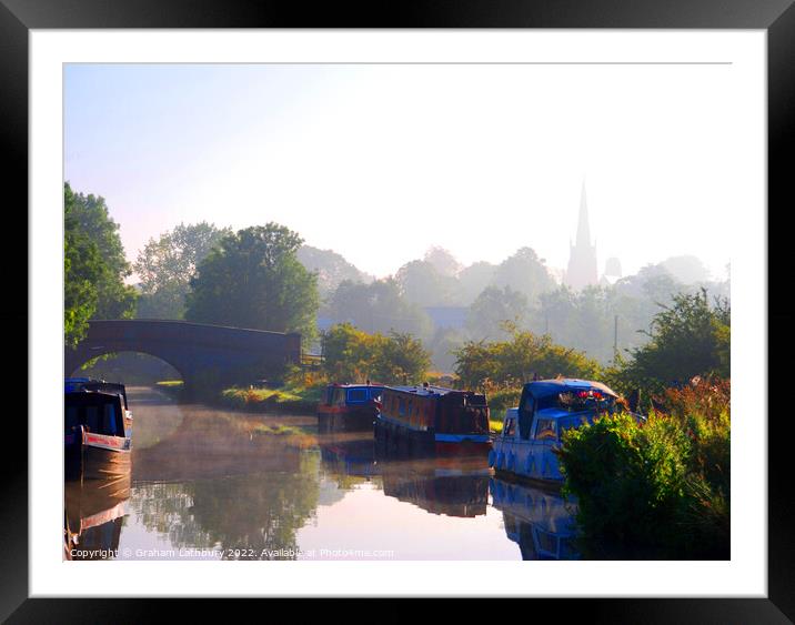Oxford Canal Framed Mounted Print by Graham Lathbury