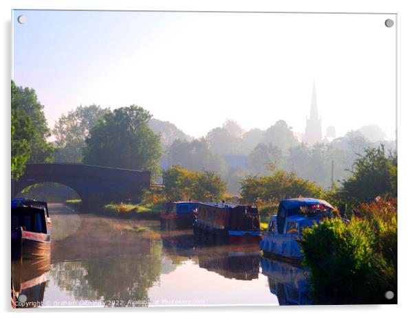 Oxford Canal Acrylic by Graham Lathbury