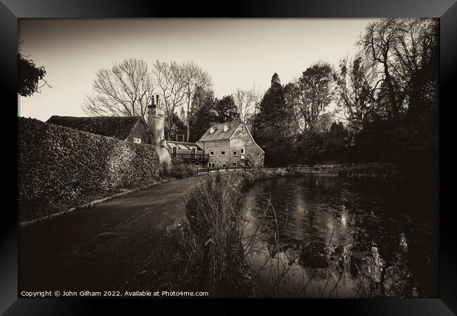 Mill Pond - Wateringbury Kent Framed Print by John Gilham