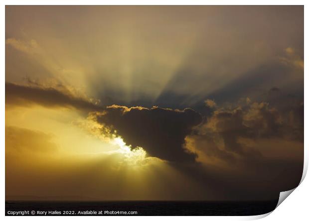 Cloud Formation Sunset Print by Rory Hailes