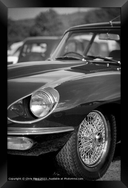 Jaguar E Type detail Framed Print by Chris Rose