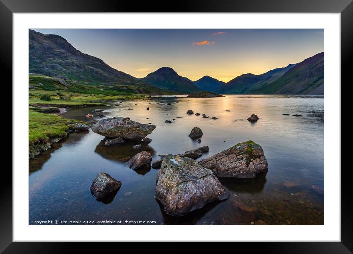 Wast Water Sunrise Framed Mounted Print by Jim Monk
