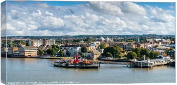 The Waverley Paddle Steamer at Gravesend Pier Kent Canvas Print by Jim Monk