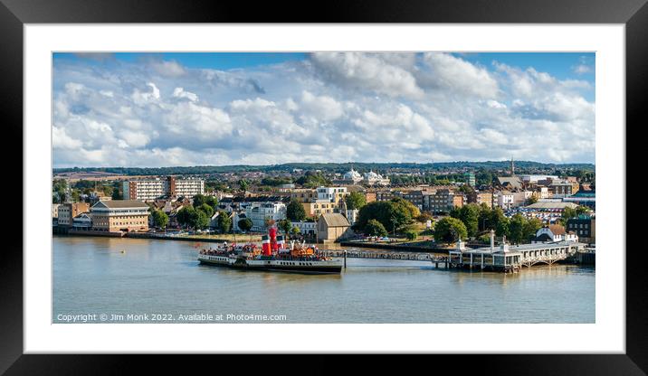 The Waverley Paddle Steamer at Gravesend Pier Kent Framed Mounted Print by Jim Monk