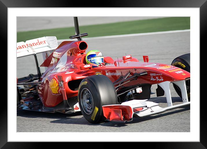 Fernando Alonso - Ferrari F150 Framed Mounted Print by SEAN RAMSELL