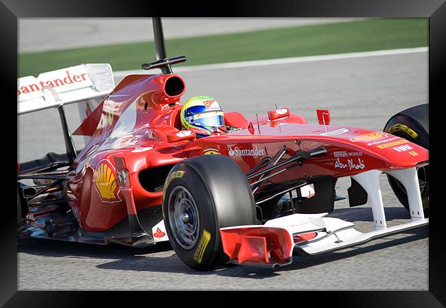Fernando Alonso - Ferrari F150 Framed Print by SEAN RAMSELL