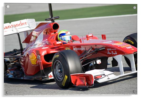 Fernando Alonso - Ferrari F150 Acrylic by SEAN RAMSELL