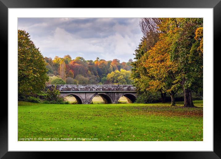 Bridge over the Stour in Blandford Forum Framed Mounted Print by Jim Monk
