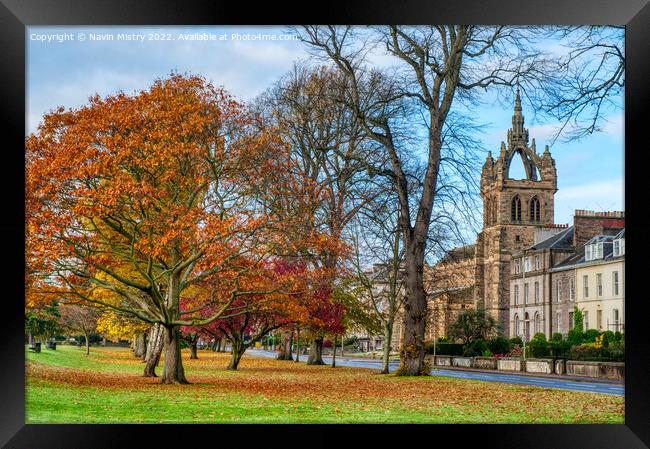 Autumn and the South Inch, Perth Scotland Framed Print by Navin Mistry
