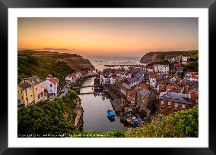 Sunrise at Staithes Framed Mounted Print by Richard Murgatroyd