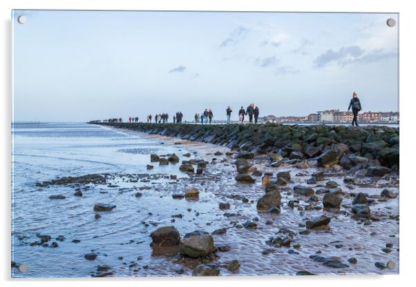 Receding tide at West Kirby Acrylic by Jason Wells