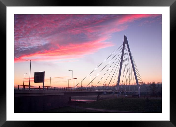 Majestic Sunrise on the Northern Spire Bridge Framed Mounted Print by Rob Cole