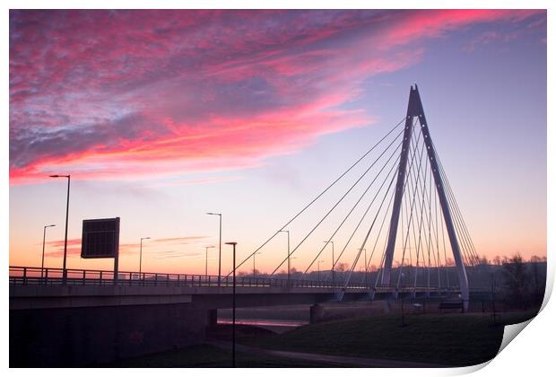 Majestic Sunrise on the Northern Spire Bridge Print by Rob Cole