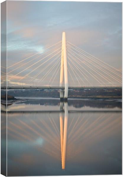 Majestic Northern Spire Bridge at Sunrise Canvas Print by Rob Cole
