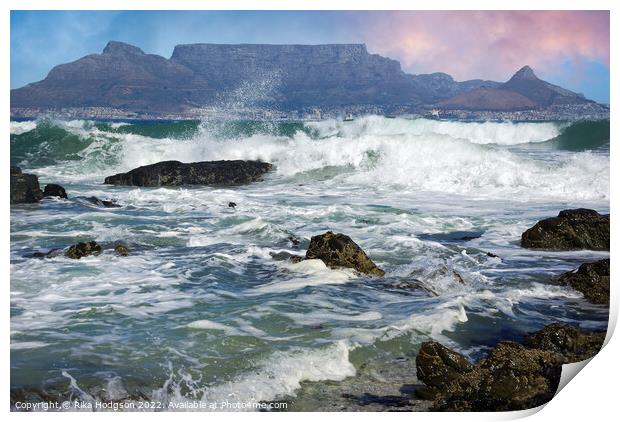 Table Mountain, Cape Town, South Africa Print by Rika Hodgson