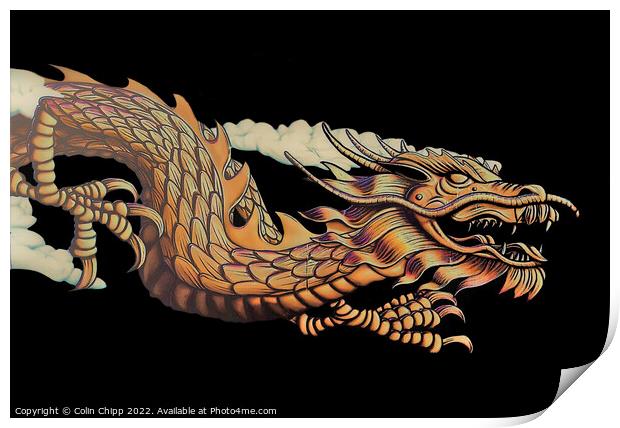 Chinese dragon 2 Print by Colin Chipp