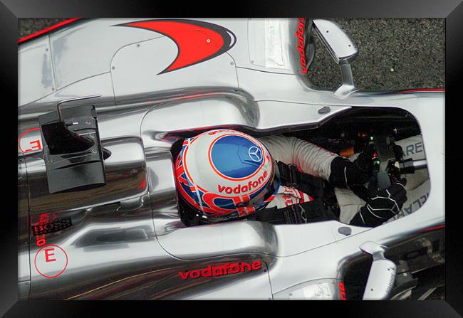 Jenson Button - Framed Print by SEAN RAMSELL