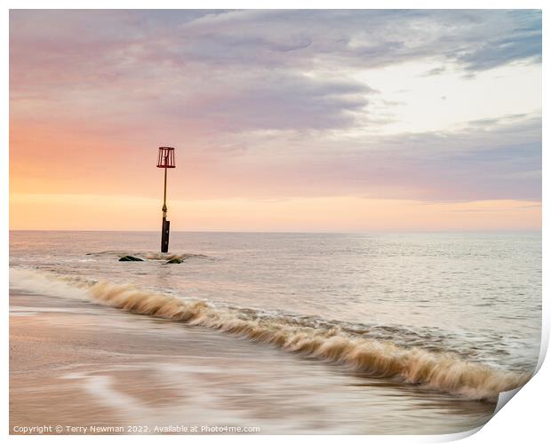 Serenity at CaisteronSea Print by Terry Newman
