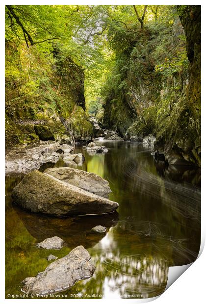 Enchanting Fairy Glen Gorge Print by Terry Newman