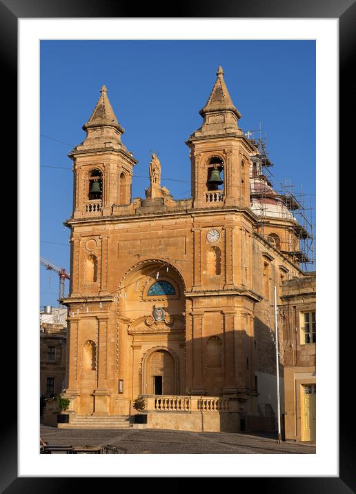 Parish Church of Our Lady of Pompei in Malta Framed Mounted Print by Artur Bogacki