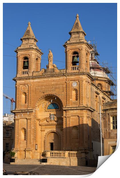 Parish Church of Our Lady of Pompei in Malta Print by Artur Bogacki