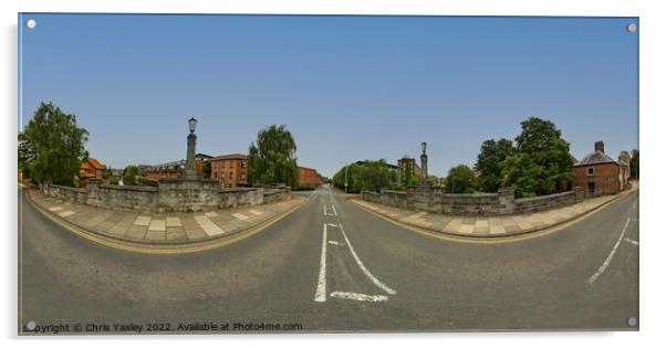 360 panorama captured from White Friar’s Bridge, Norwich Acrylic by Chris Yaxley