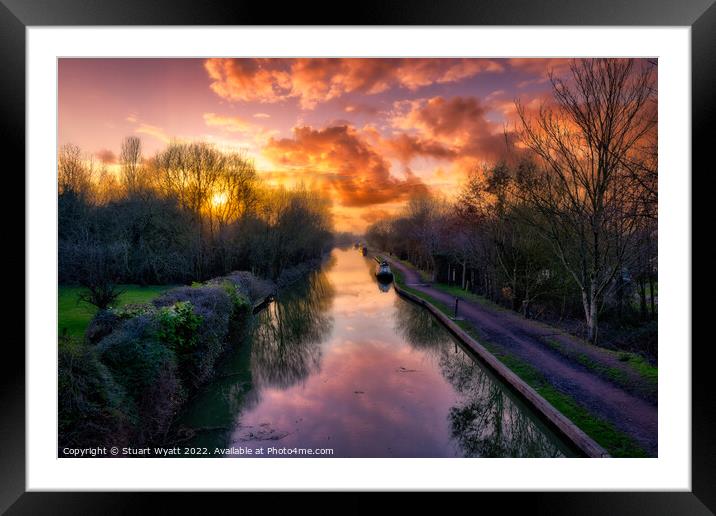 Sunset On The Canal Framed Mounted Print by Stuart Wyatt