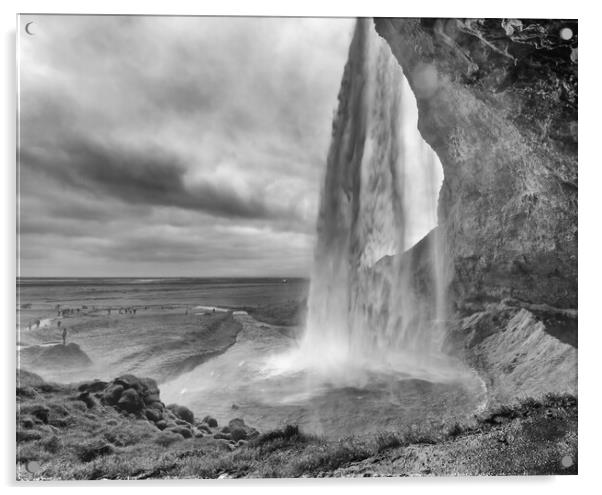 Seljandafoss Waterfall Acrylic by Mark Godden